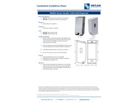 Installation Instructions - Toilet Roll Disp Dbl Lockable Stainless Steel