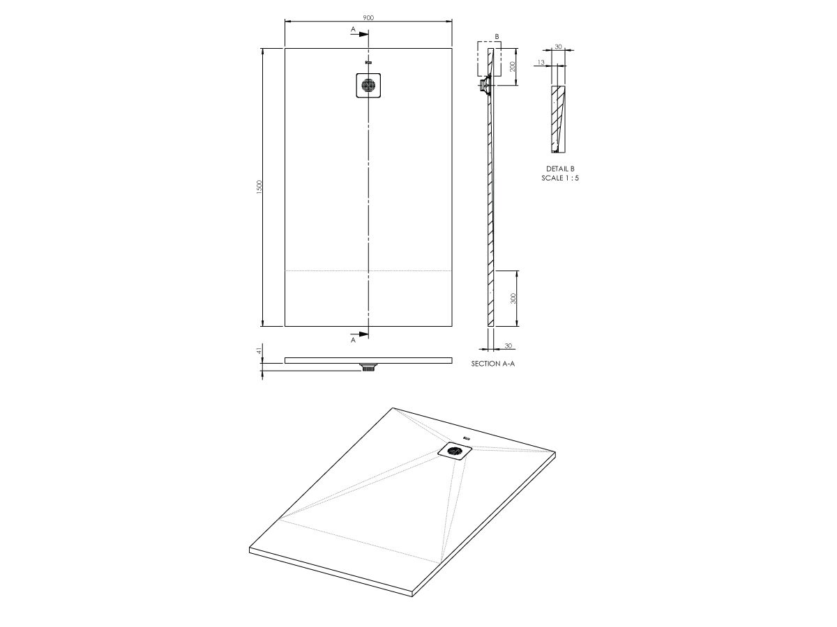 Clearlite Cashmere Slim 900mm 2 Door 2 Drawer Floor Vanity White from Reece