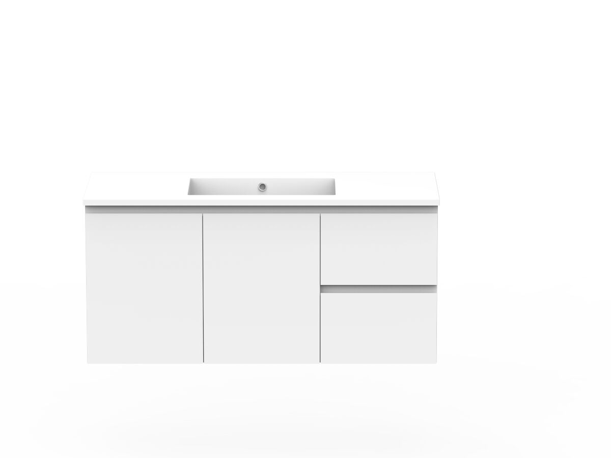 Posh Domaine Conventional 1200mm Single Bowl Wall Hung Vanity Cast