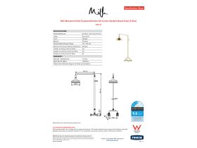 Specification Sheet - Milli Monument Edit Exposed Shower Set Cross Handles Brass Gold (3 Star)