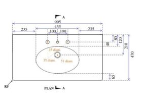 Posh Bristol Vanity Unit with Kick 2 Door 2 Drawer 910mm White