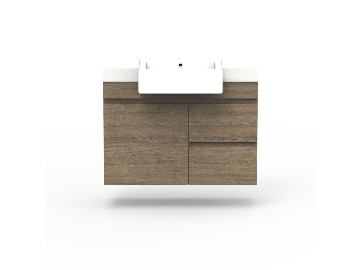 ADP Essence MKII Semi Recess Wall Hung Vanity Unit 1 Door, 2 Drawers No Basin 900mm