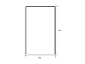 Rifco Tasman Single Mirror Cabinet 700mm x 300mm White