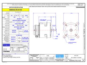 Specification Sheet - Fasco Fan Motor 185W 415V1S 808554LTB-A13S