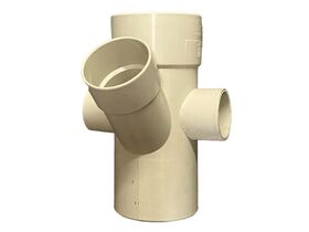 DWV Junction 80mm x 50mm (45 Degree) x 40mm x 40mm (85 Degree) Male & Female