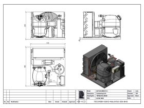 Tecumseh AJ2 HTA Condensing Unit 5/8HP R404 LBP CAJT2432ZBR-FZ-1 with Pressure Control