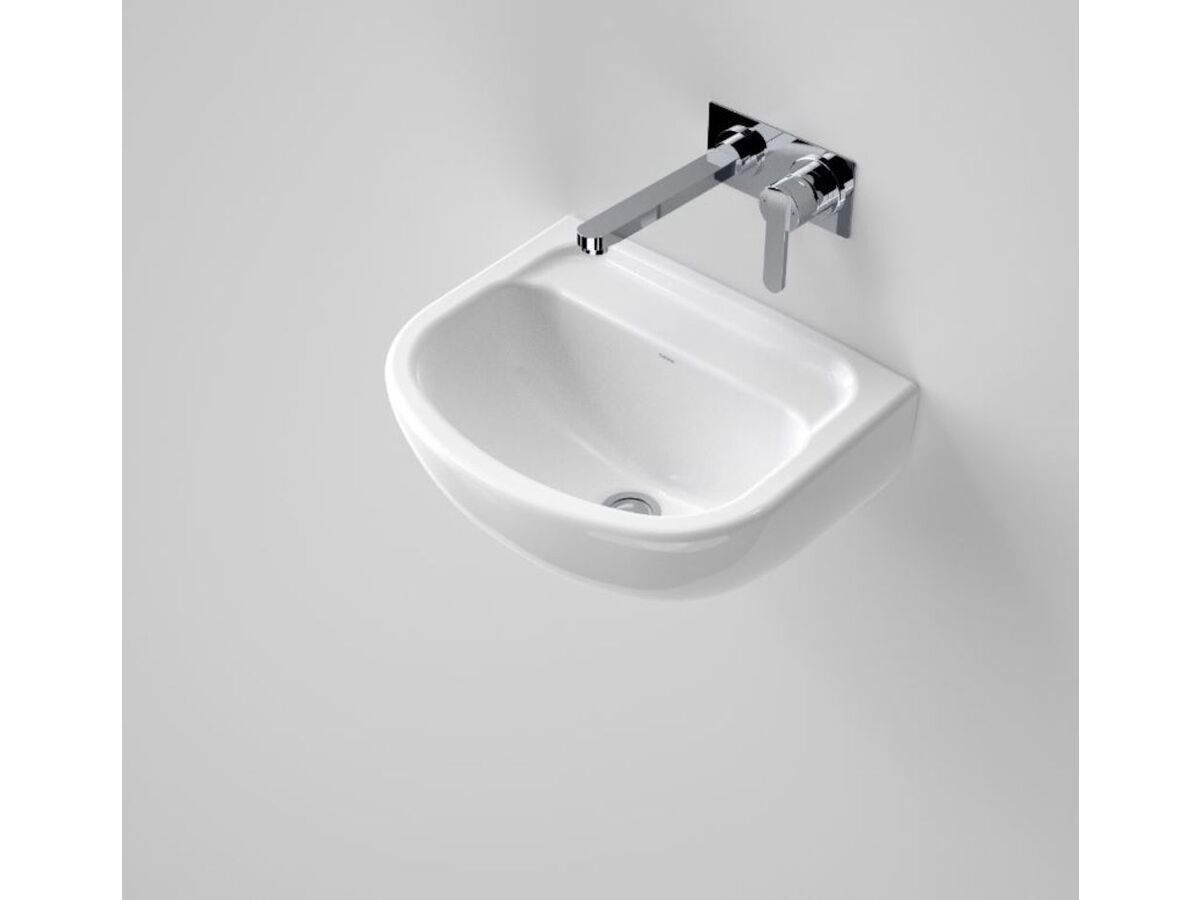 Caroma Faun Wall Basin 450 No Taphole White