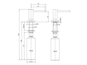 Teknobili Bench Soap Dispenser 300ml