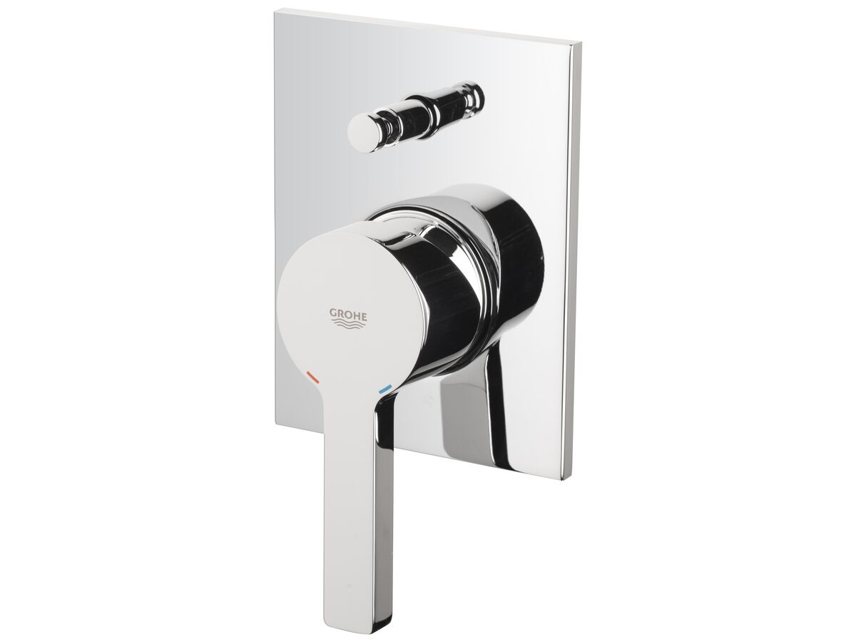 GROHE Lineare Shower / Bath Mixer Tap with Diverter Front of Wall Trim