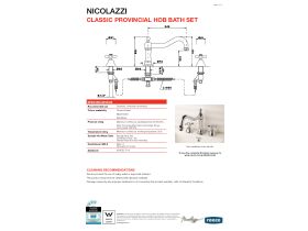 Technical Guide - Classic Provincial Hob Bath Set Lever Chrome