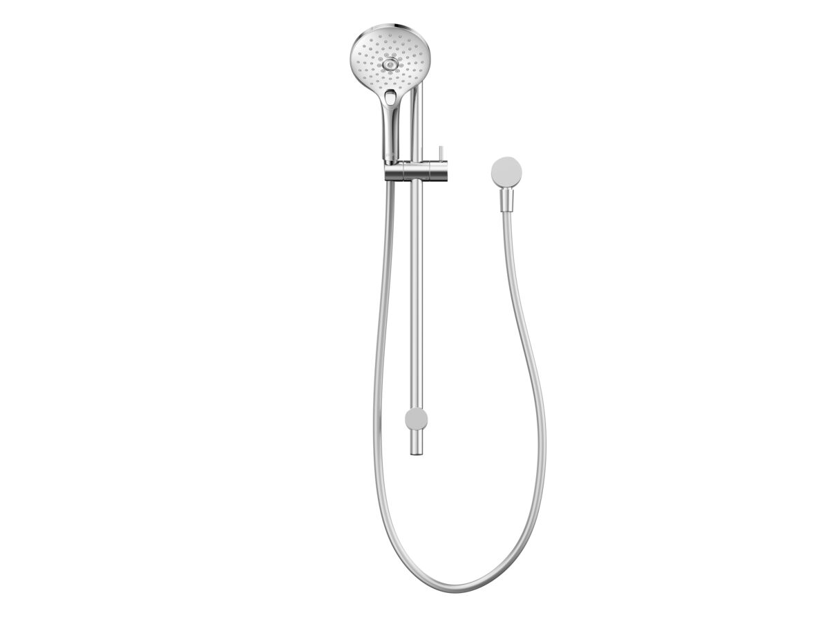 Posh Domaine Brass Single Rail Shower 3 Functions with Wall Water Inlet Chrome (4 Star) from Reece