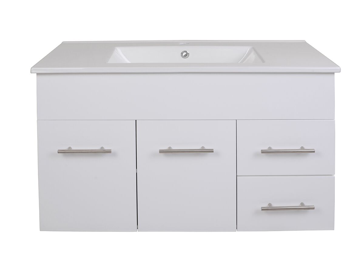 Posh Bristol MK2 900mm Wall Hung Vanity Unit Centre Bowl 2 Door and 2