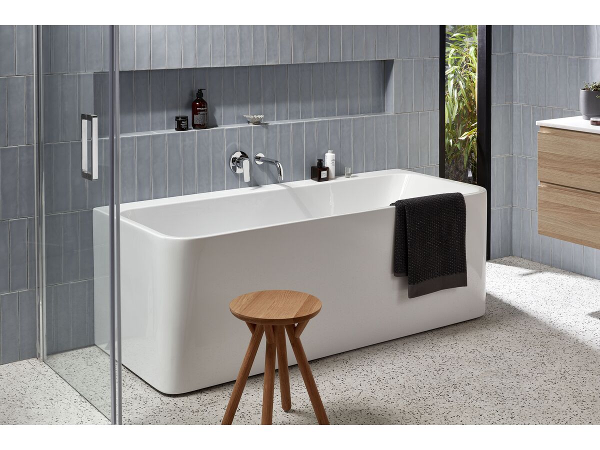 Posh Domaine Back to Wall Freestanding Bath 1700 x 750mm White from Reece