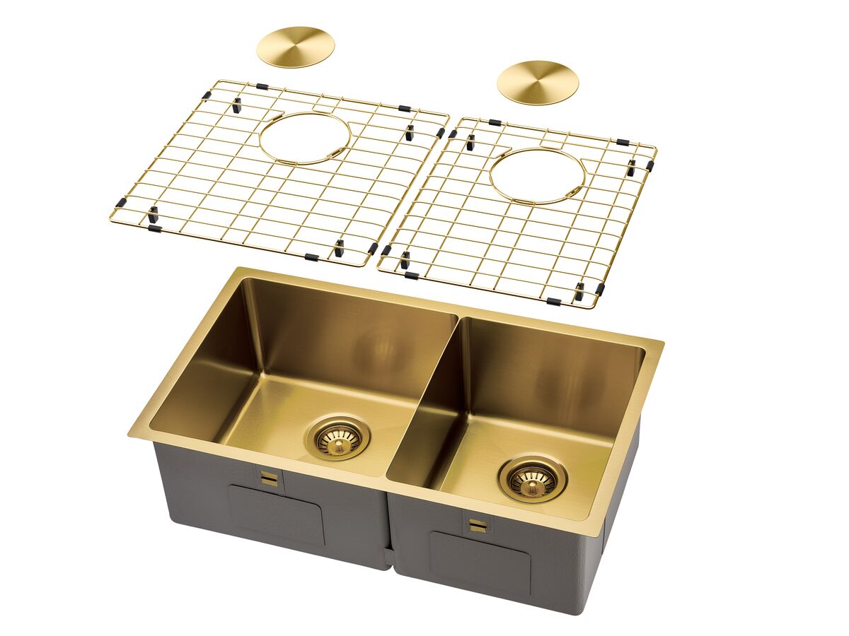 Supporting Image 02 - Memo Zenna 1 3/4 Bowl Sink Stainless Steel Nanoplated Brass