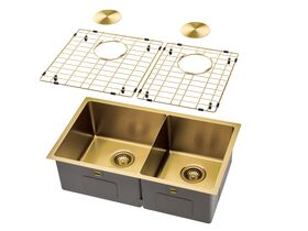 Supporting Image 02 - Memo Zenna 1 3/4 Bowl Sink Stainless Steel Nanoplated Brass