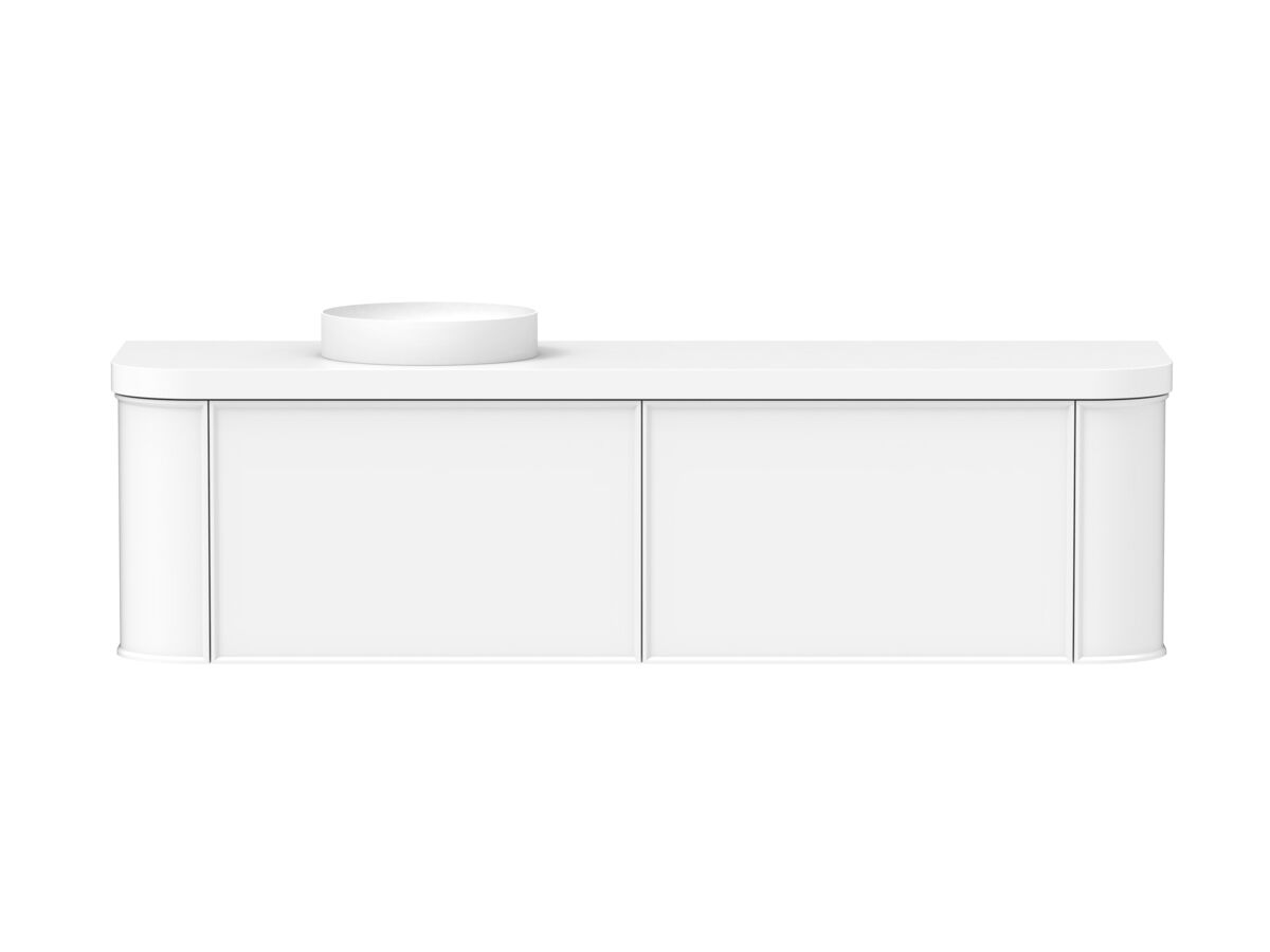 Kado Era 50mm Durasein Statement Top Double Curve All Drawer 1800mm Wall Hung Vanity with Left Hand Basin