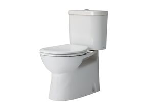 Porcher Studio Close Coupled Back to Wall Back Inlet Toilet Suite with Soft Close Seat White