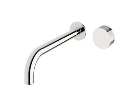 Milli Pure Progressive Wall Basin Mixer Tap System 250mm with Diamond Textured Handle Chrome