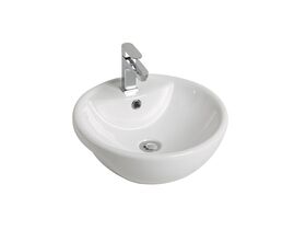 Mizu Drift Semi-Recessed Basin 430mm 1 Taphole White