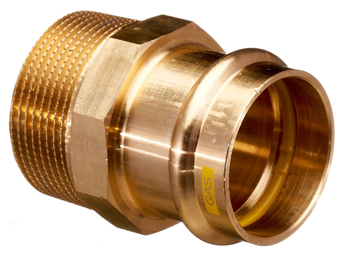 >B< Press Gas Male Coupling 40mm x 1 1/2" BSP"