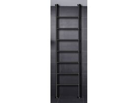 Supporting Image - Milli Pure Heated Towel Rail Floor to Ceiling (Hardwired Ceiling Cable Entry) 550mm Matte Black