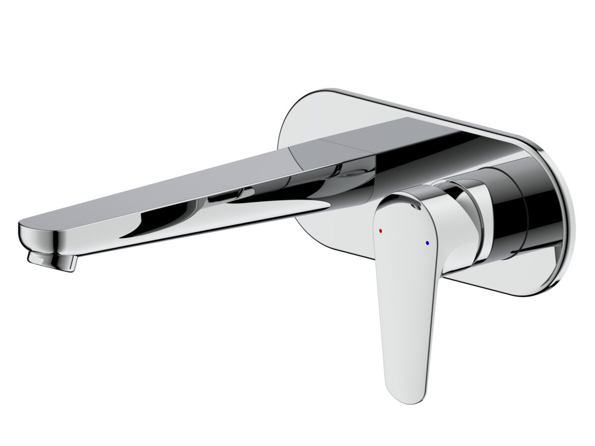 Hero - Posh Solus Wall Basin / Bath Mixer Tap Set Chrome (5 Star)