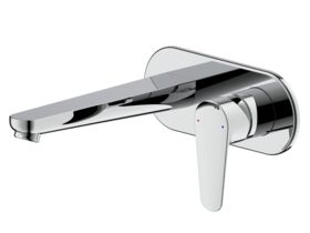 Hero - Posh Solus Wall Basin / Bath Mixer Tap Set Chrome (5 Star)