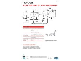 Technical Guide - Nicolazzi Adore Hob Bath Set with Handshower Chrome