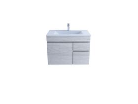 Espire 760mm Wall Hung Vanity Unit Single Bowl 1 Door 2 Drawers Wave Top