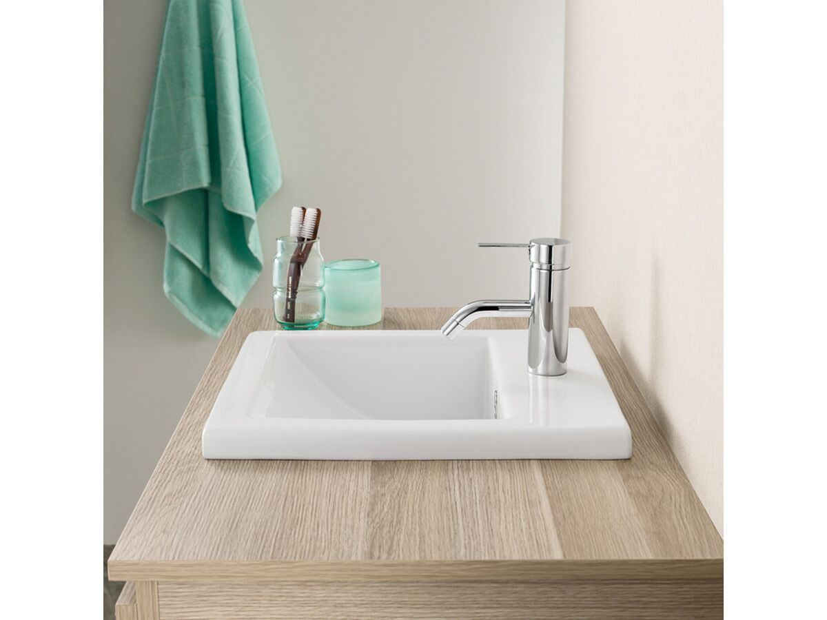 Caroma Liano Vanity Basin 415mm 1 Taphole White from Reece