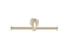 Scala Double Toilet Roll Holder LUX PVD Brushed Platinum Gold