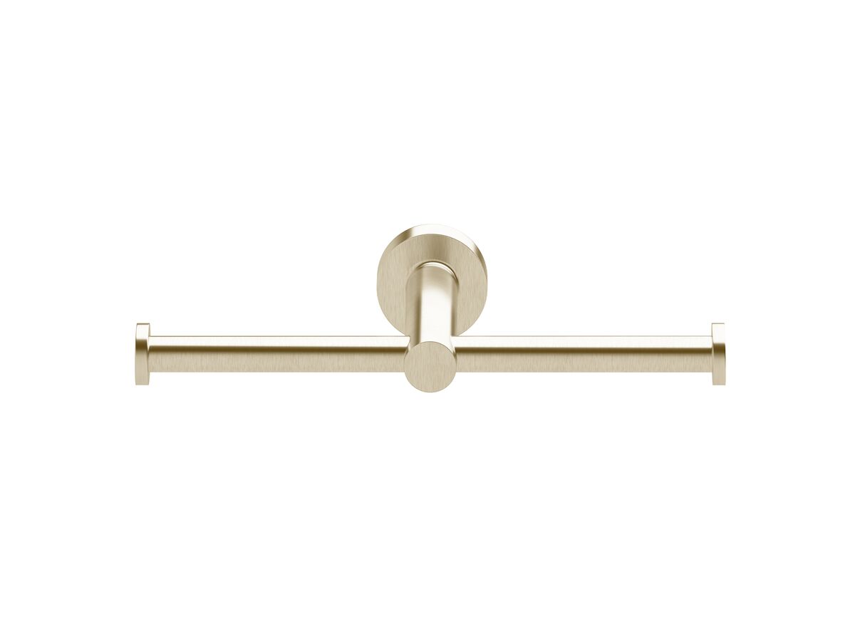 Sussex Scala Double Toilet Roll Holder LUX PVD Brushed Platinum Gold