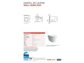 Technical Guide - LAUFEN Kartell Wall Hung Pan with Soft Close Seat White (4 Star)