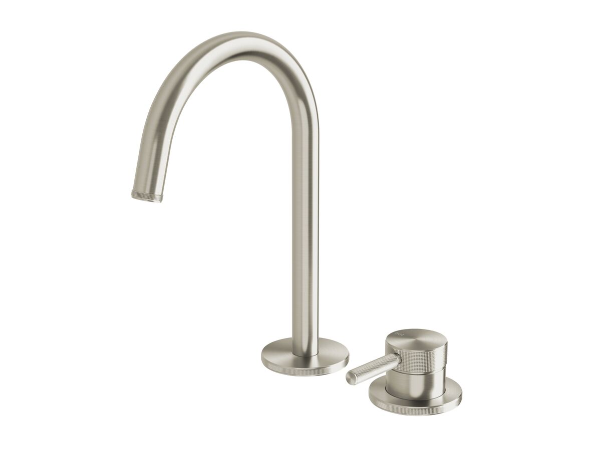 Hero - Milli Etch Hob Basin Mixer Set Brushed Nickel (6 Star)