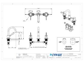 Enware Leva 80mm Basin Set with SPC001 Fixed Outlet Chrome (5 Star)