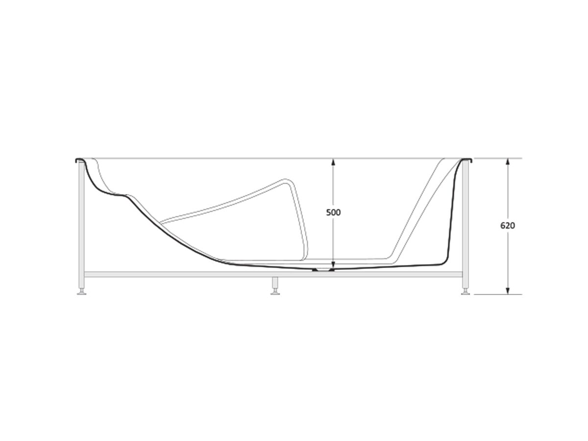 Omvivo Ergobath Classic Freestanding Premium Spa, 6 Therapy Jets, 4 Harmony Jets, 4 Reflex Jets, 12 Hydro Air Jets 1800 x 800mm White