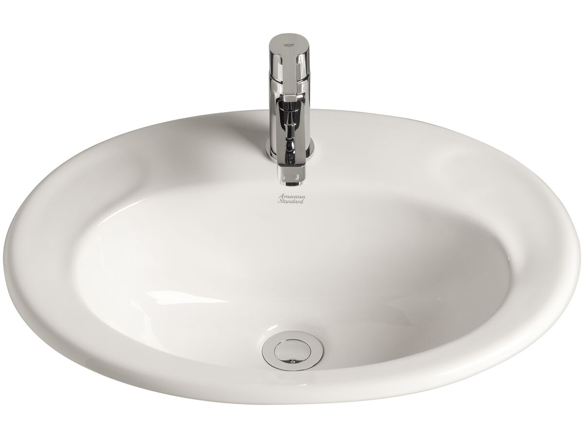American Standard Studio Vanity Basin with Fixing Kit 1 Taphole White