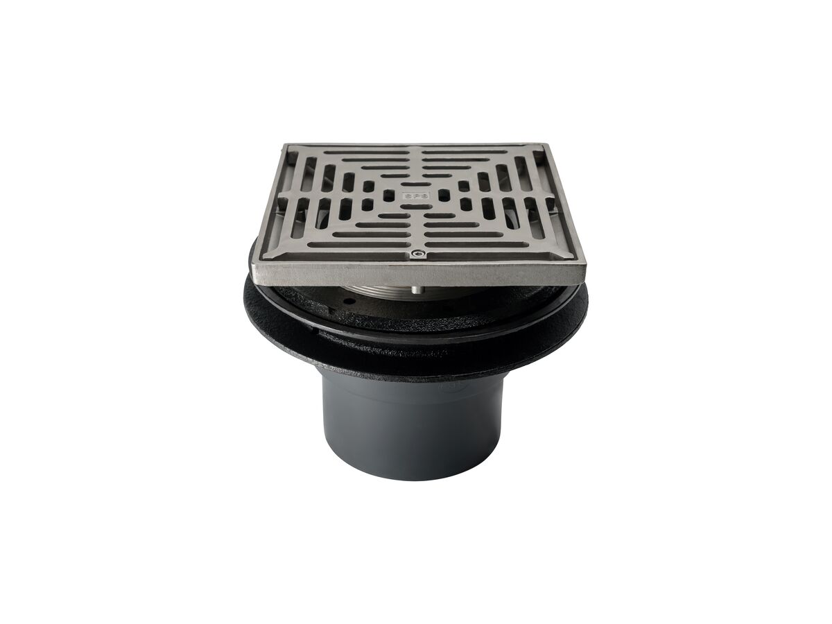 Kit Includes 150mm Cast Iron Lower Body with E150 PVC Outlet with Q225S ...