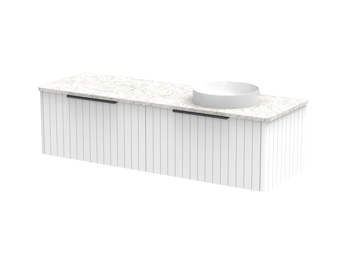 Kado Neue All-Drawer 1500 Right Offset Bowl Wall Hung Caesarstone