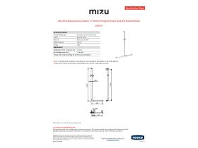 Specification Sheet - Mizu Drift Assisted Living 300mm x 1185mm 90 Degree Shower Grab Rail Brushed Nickel