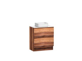 Kado Arc Timber Vanity Unit with Kick 750mm Cor Top Red Tulip