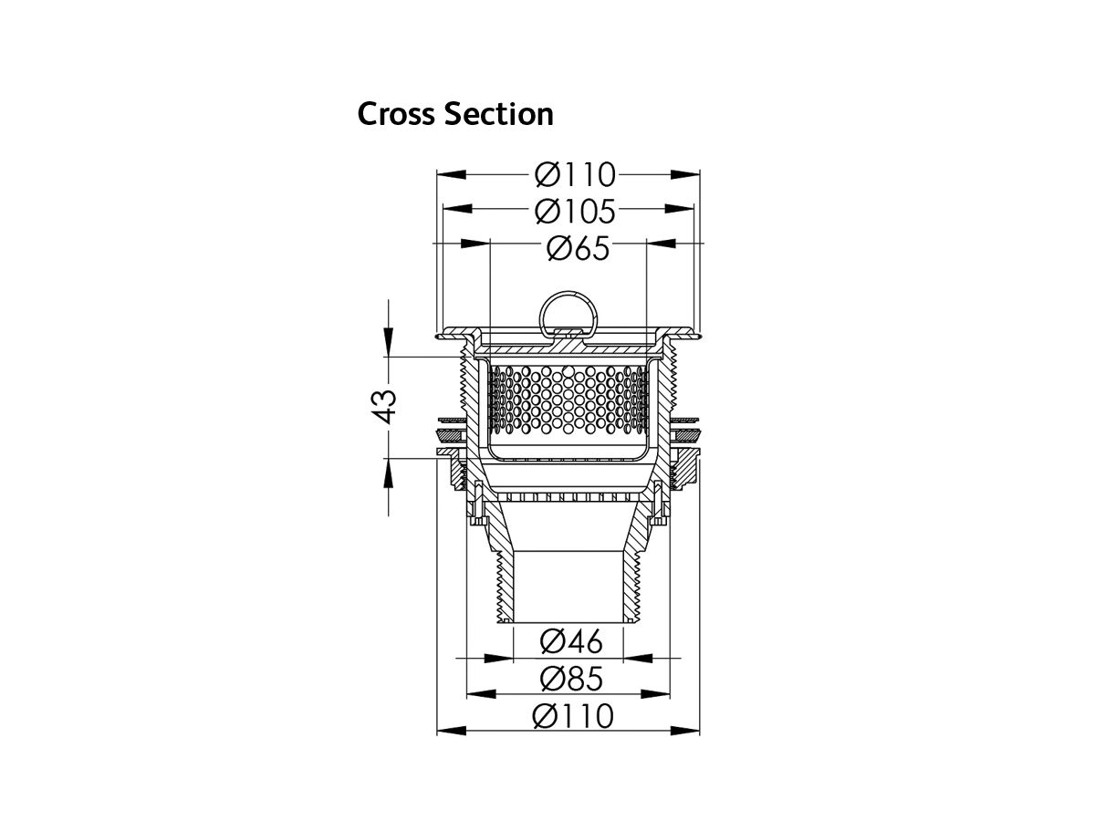 Scraptrap Cast Stainless Sink Waste Arrestor(90mm) - Removable Strainer Basket and Fixed Secondary Strainer