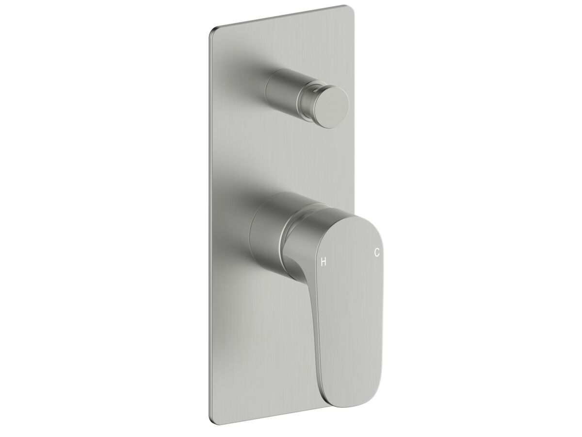 Mizu Silk Shower Mixer with Diverter Trimset Brushed Nickel from Reece