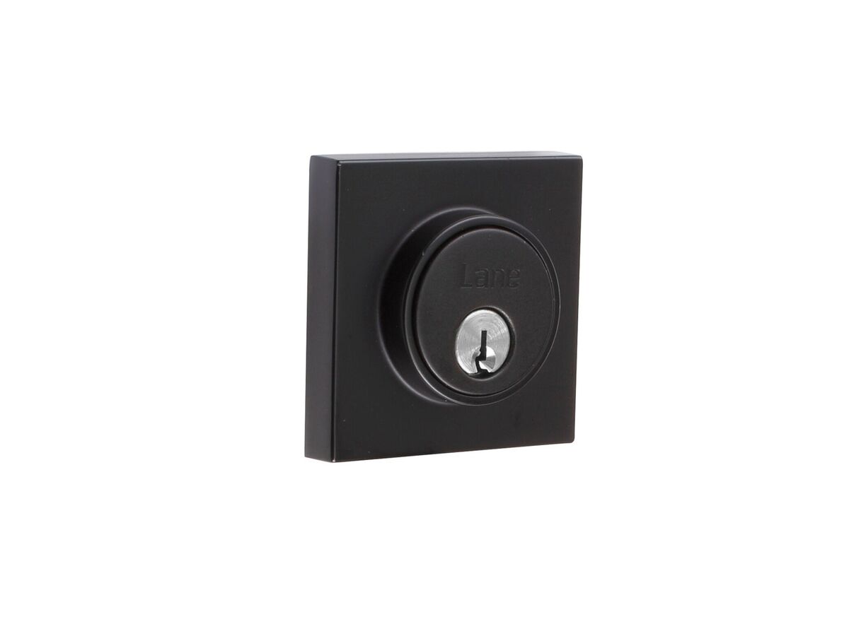 Square Dead Bolt Matte Black