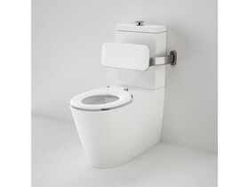 Care 800 Cleanflush Wall Faced Close Coupled Back Entry Toilet Suite, Universal Trap & Backrest with Pedigree II Care Single Flap Seat White (4 Star)