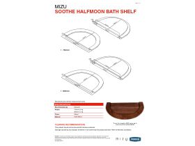 Technical Guide - Mizu Soothe Halfmoon Bath Shelf 830mm Walnut