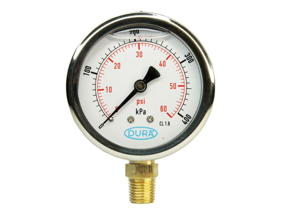 Dura Pressure Gauge Liquid 63mm 400kPa
