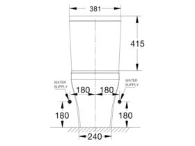 American Standard Cygnet Close Coupled Back to Wall Bottom Inlet Toilet Suite with a Soft Close Quick Release White Seat (4 Star)