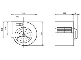 Kruger Centrifugal Fan KDD9/9 550W4P-1 3S