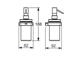 Sonia S6 Wall Mounted Soap Dispenser Chrome/ Glass